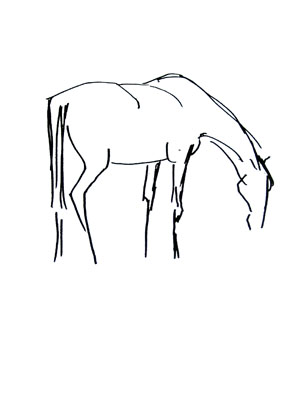 zeichnung_fritz_melis_bildhauer_Pferde